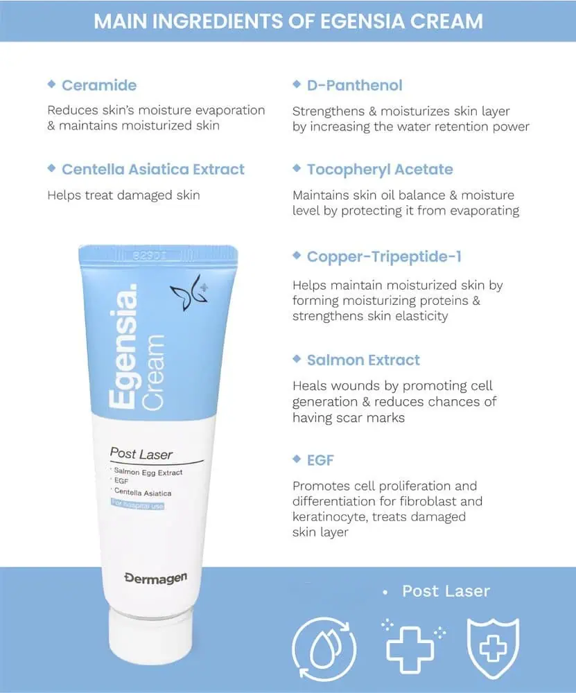 Dermagen Egensia Post Laser Cream | 25 gram | Reparerende spesialkrem for bruk etter kosmetiske behandlinger.