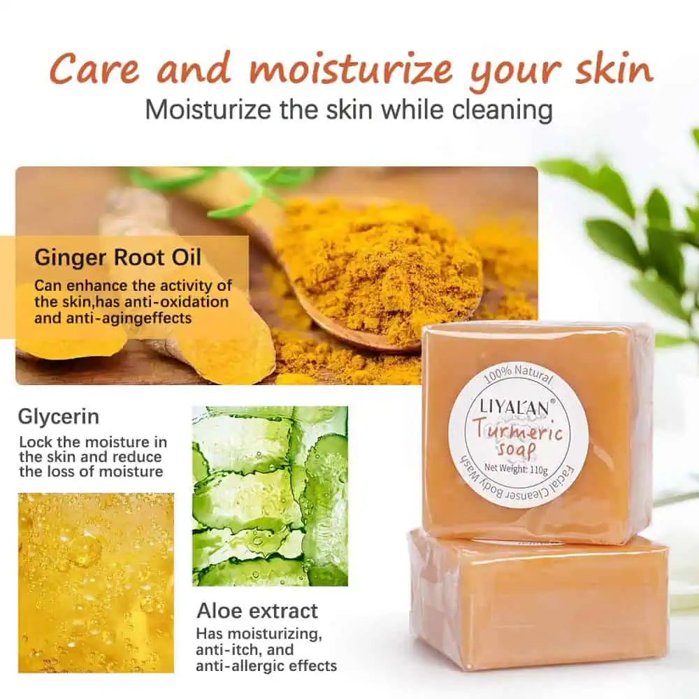 Tumeric soap, såpestykke, gurkemeie