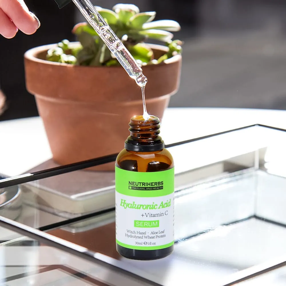 Neutriherbs Hyaluronic Acid + Vitamin C Serum, Hyaluronsyre, Ansiktsserum